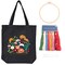 Canvas Tote Bag Embroidery Kit with Pattern for Beginners, Arts and DIY Crafts Kits for Adults, Include Instructions Embroidery Bag, Embroidery Hoops, Color Threads and Tool (Black)